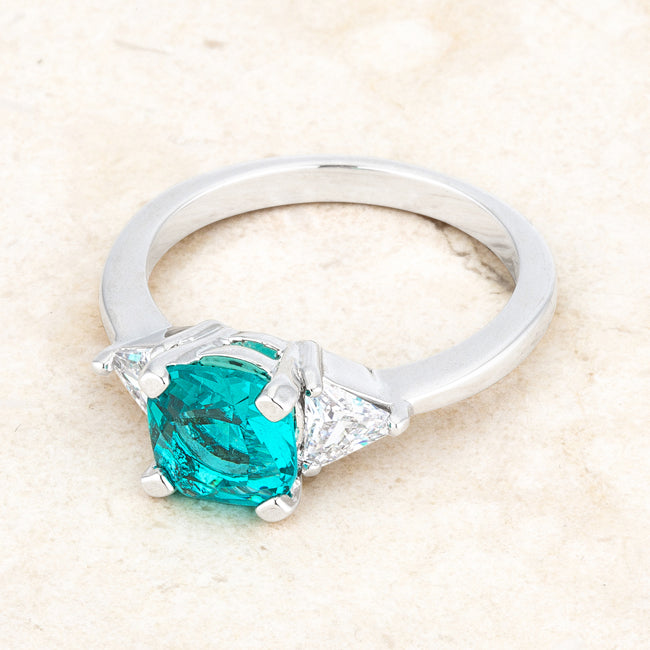 Blue Wave Ring with Aqua Crystals — Ocean Jewelry